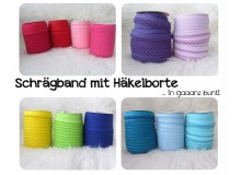 Schrägband mit Häkelborte